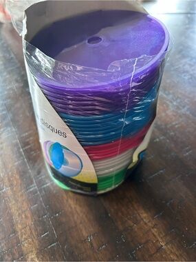 33 Multicolor Plastic Discs Cases - Purple, Blue, Red, Green, White